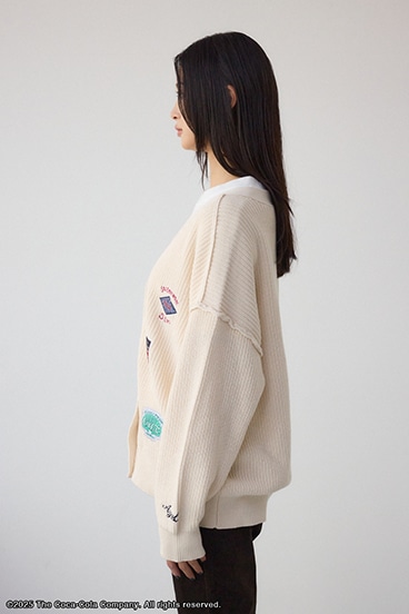 【Coca-Cola®｜AZUL】ワッペンカーディガン 詳細画像