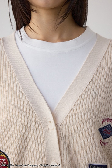 【Coca-Cola®｜AZUL】ワッペンカーディガン 詳細画像