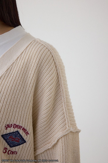 【Coca-Cola®｜AZUL】ワッペンカーディガン 詳細画像