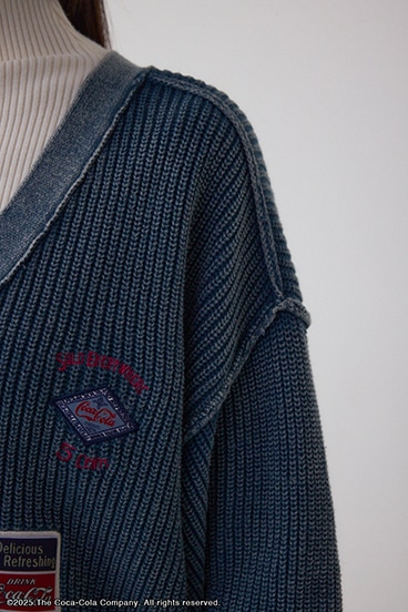 【Coca-Cola®｜AZUL】ワッペンカーディガン 詳細画像
