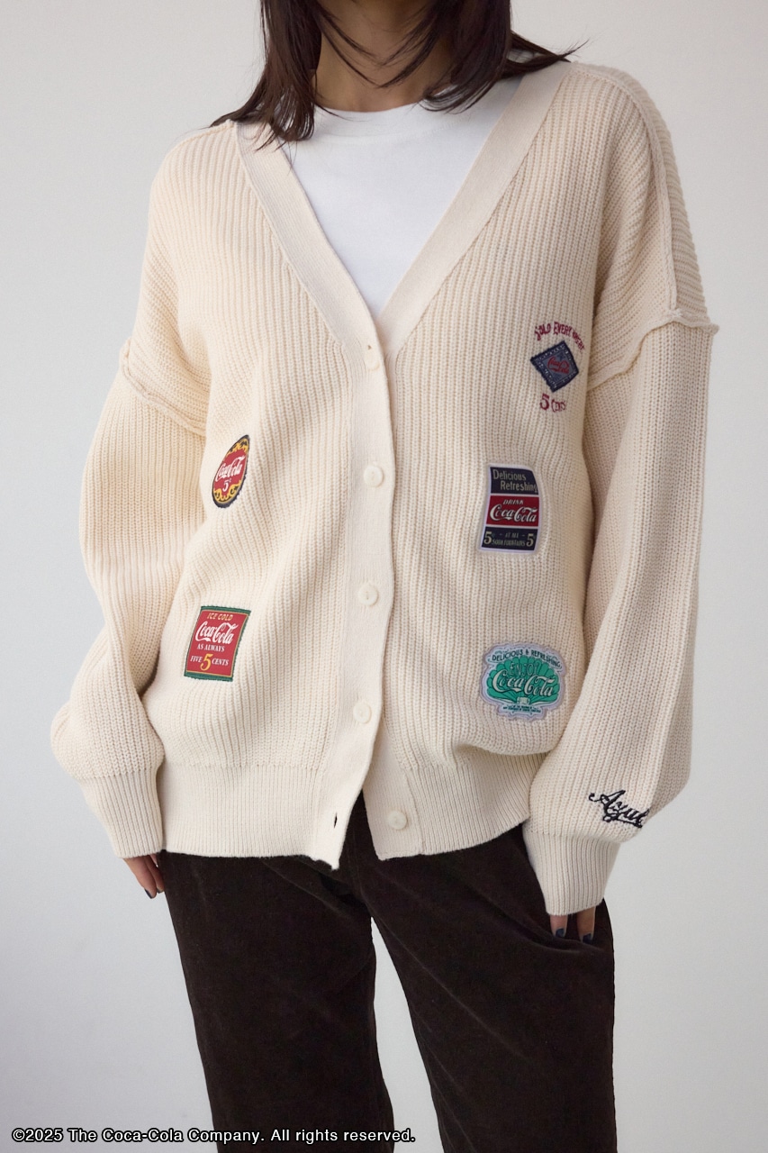 【Coca-Cola®｜AZUL】ワッペンカーディガン