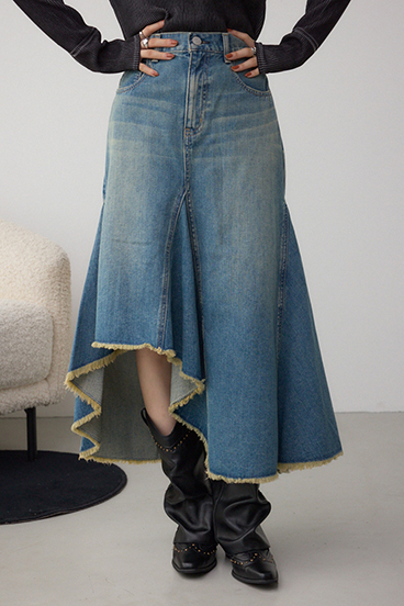 AZUL DENIM イレヘムデニムスカート