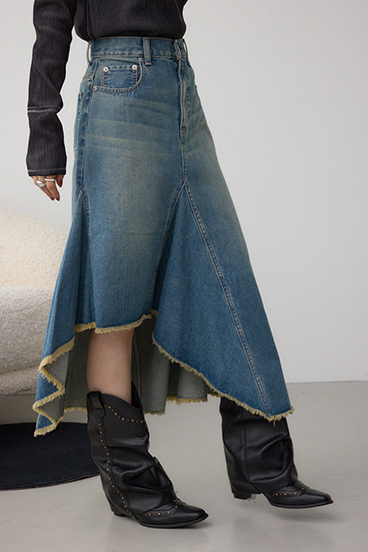 AZUL DENIM イレヘムデニムスカート