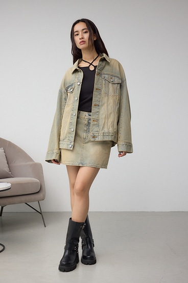 AZUL DENIM ヴィンテージデニムミニスカート 詳細画像