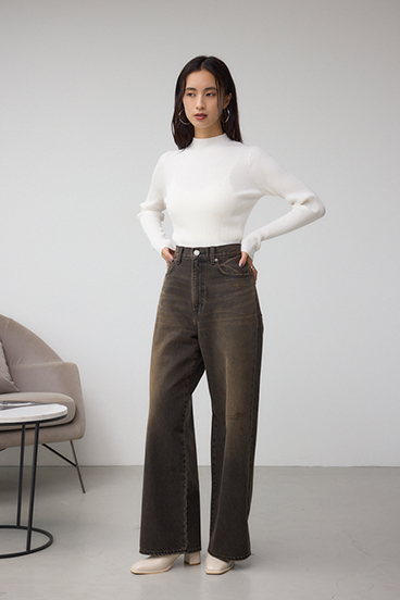 AZUL DENIM オーバーダイワイドストレート 詳細画像