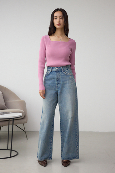 AZUL DENIM オーバーダイワイドストレート 詳細画像