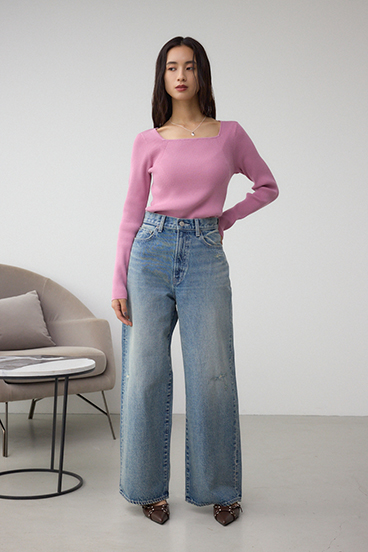 AZUL DENIM オーバーダイワイドストレート 詳細画像