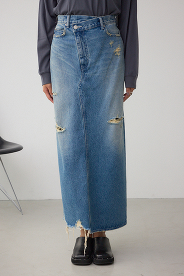 AZUL DENIM ヴィンテージライクデニムスカート 詳細画像