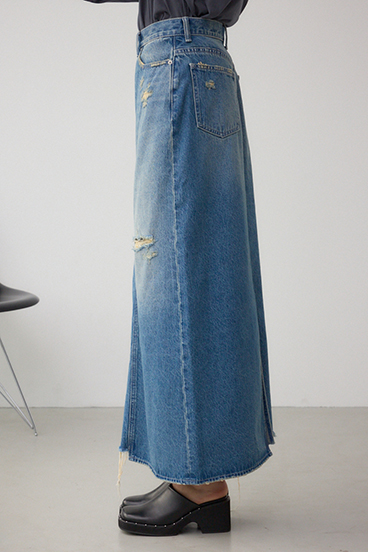 AZUL DENIM ヴィンテージライクデニムスカート 詳細画像