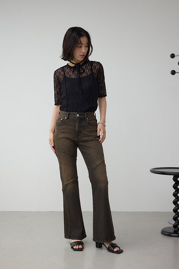 AZUL DENIM スウィッチングフレアデニム 詳細画像