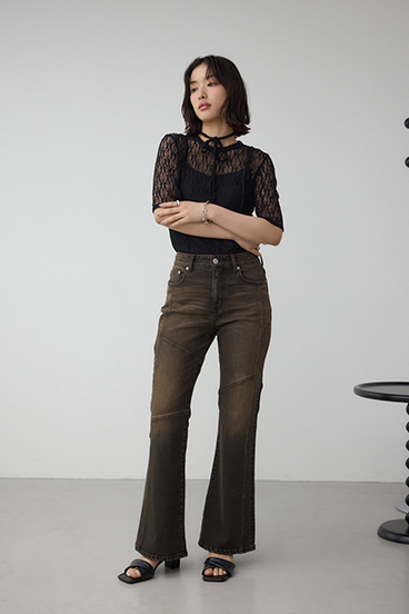 AZUL DENIM スウィッチングフレアデニム 詳細画像