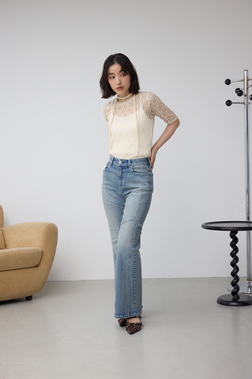 AZUL DENIM スウィッチングフレアデニム 詳細画像