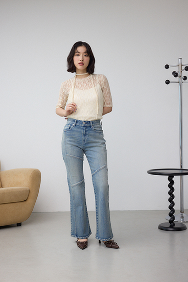 AZUL DENIM スウィッチングフレアデニム 詳細画像