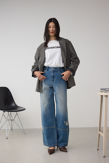 AZUL DENIM ウﾞィンテージダメージデニム 詳細画像