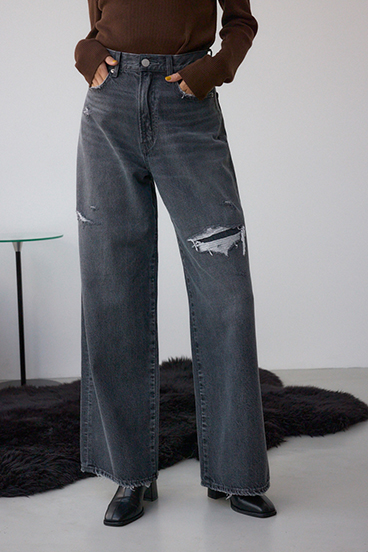 AZUL DENIM リペアワイドデニム