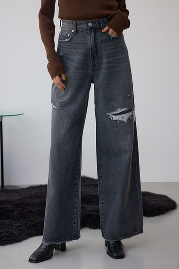 AZUL DENIM リペアワイドデニム