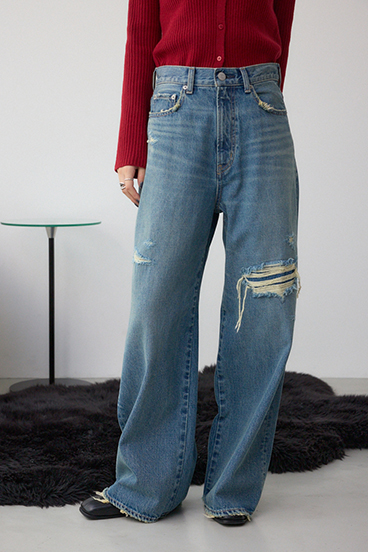 AZUL DENIM リペアワイドデニム