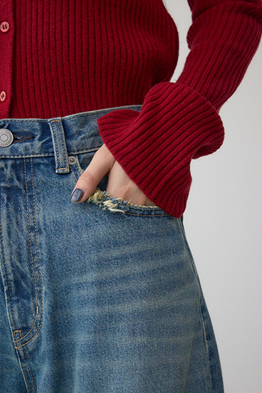 AZUL DENIM リペアワイドデニム 詳細画像