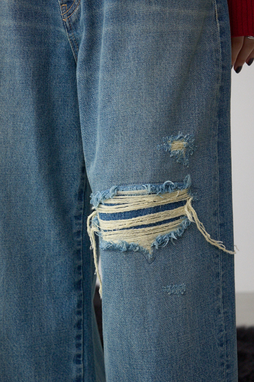 AZUL DENIM リペアワイドデニム 詳細画像