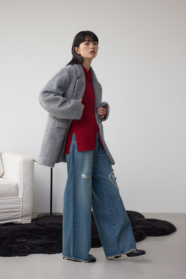 AZUL DENIM リペアワイドデニム 詳細画像