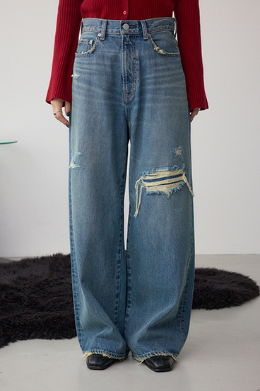 AZUL DENIM リペアワイドデニム 詳細画像