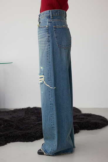 AZUL DENIM リペアワイドデニム 詳細画像