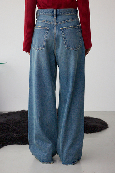 AZUL DENIM リペアワイドデニム 詳細画像