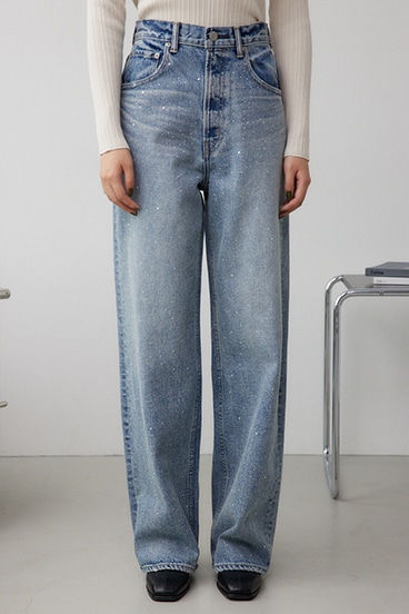 AZUL DENIM ラインストーンワイドデニム 詳細画像