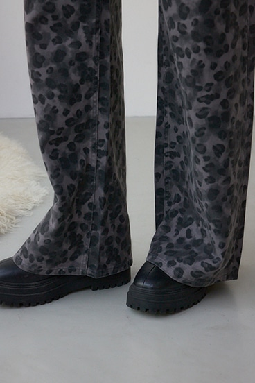 AZUL DENIM 起毛ツイルレオパードデニム 詳細画像