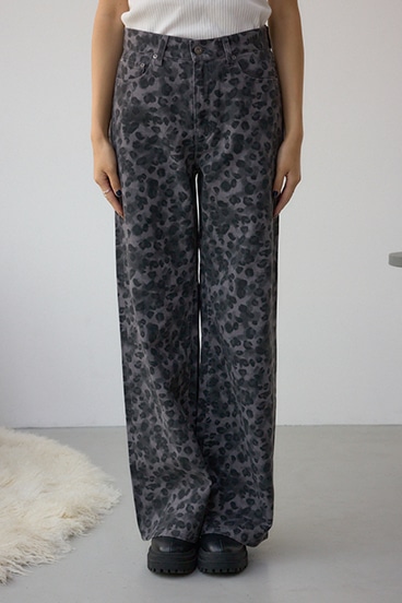 AZUL DENIM 起毛ツイルレオパードデニム 詳細画像