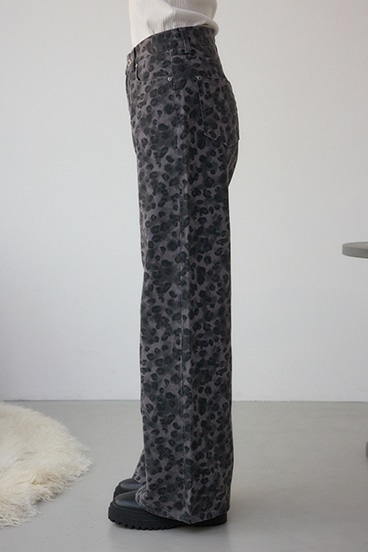 AZUL DENIM 起毛ツイルレオパードデニム 詳細画像