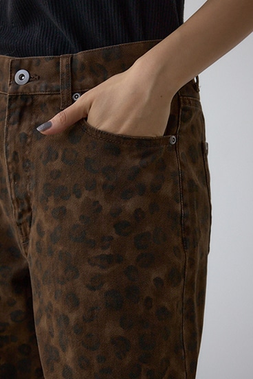 AZUL DENIM 起毛ツイルレオパードデニム 詳細画像