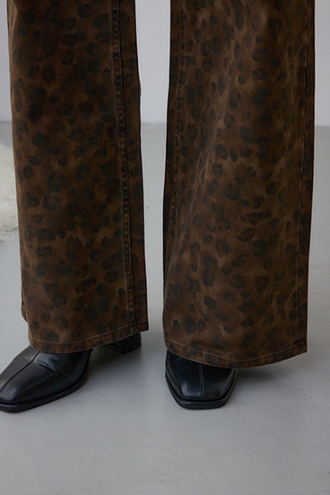 AZUL DENIM 起毛ツイルレオパードデニム 詳細画像