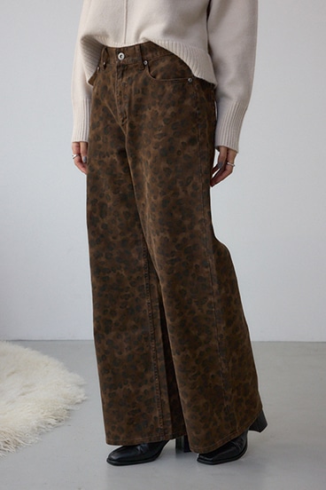 AZUL DENIM 起毛ツイルレオパードデニム