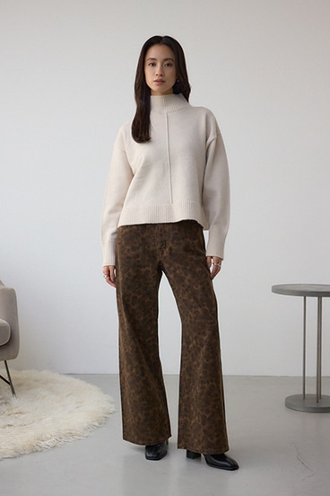 AZUL DENIM 起毛ツイルレオパードデニム 詳細画像