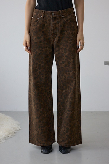 AZUL DENIM 起毛ツイルレオパードデニム 詳細画像