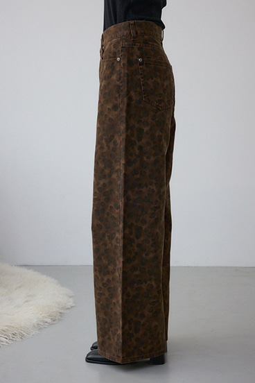 AZUL DENIM 起毛ツイルレオパードデニム 詳細画像