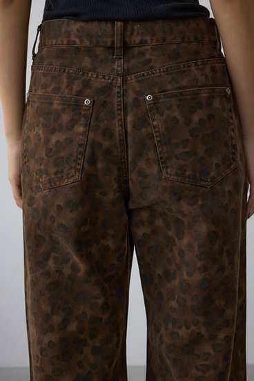 AZUL DENIM 起毛ツイルレオパードデニム 詳細画像