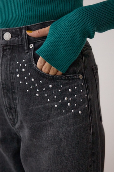 AZUL DENIM スタッズワイドデニム 詳細画像