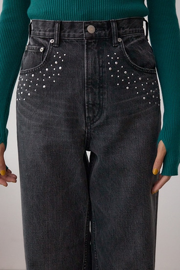 AZUL DENIM スタッズワイドデニム 詳細画像