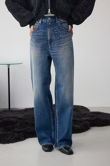 AZUL DENIM スタッズワイドデニム