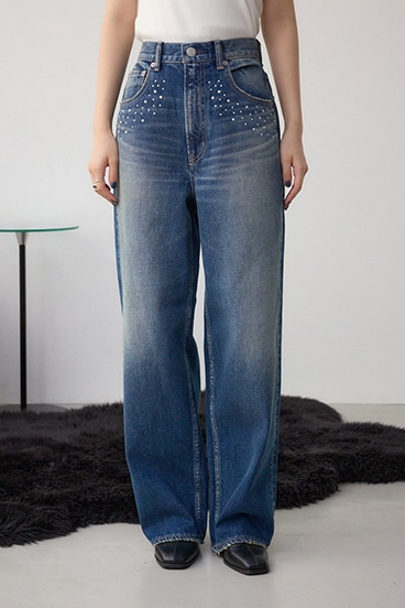 AZUL DENIM スタッズワイドデニム 詳細画像