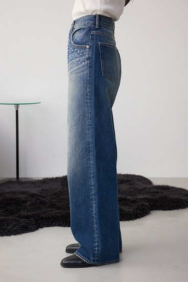 AZUL DENIM スタッズワイドデニム 詳細画像