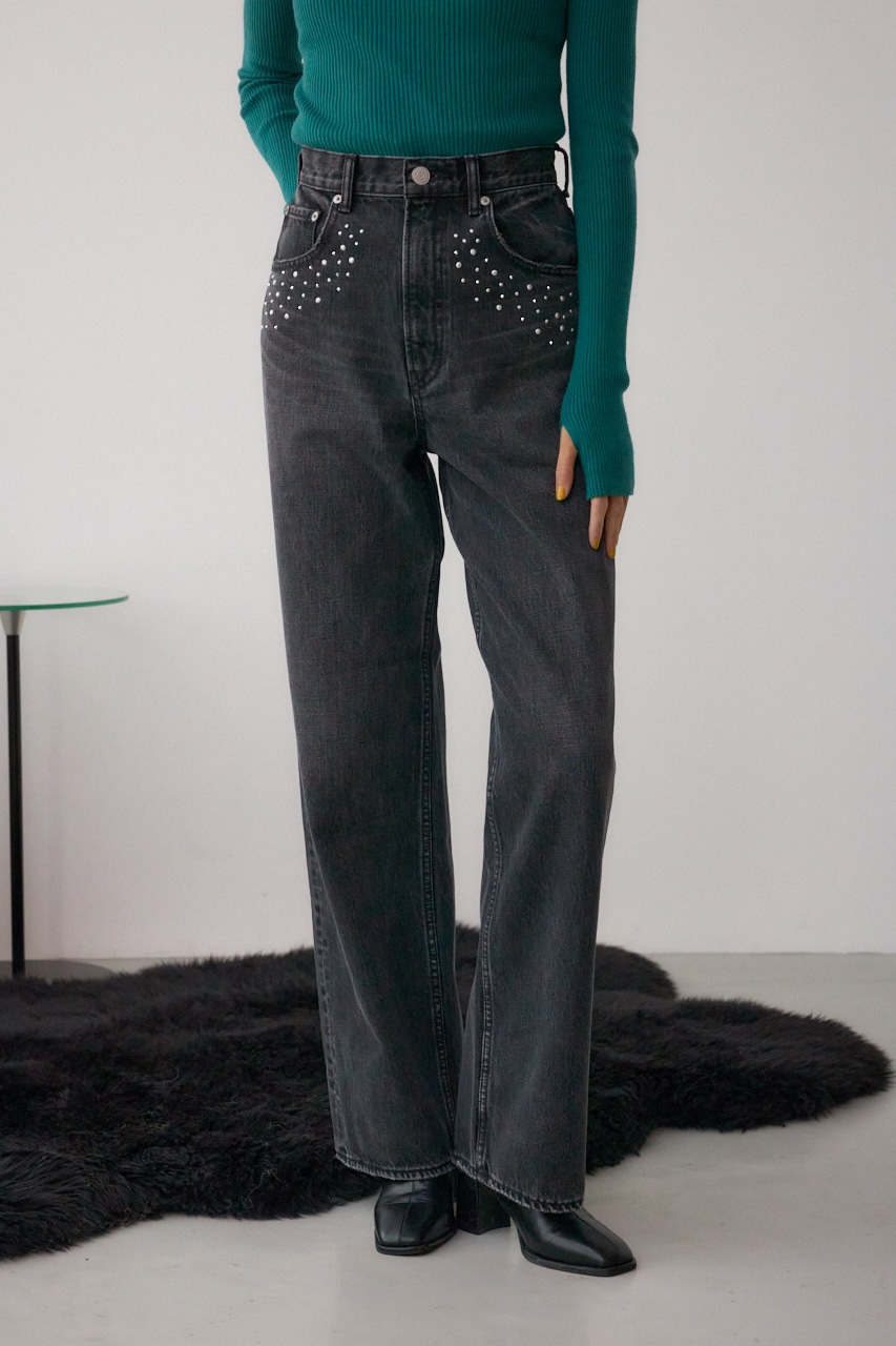 AZUL DENIM スタッズワイドデニム