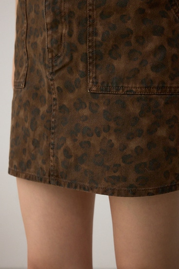 AZUL DENIM 起毛ツイルレオパードミニ 詳細画像