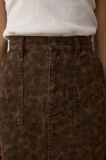 AZUL DENIM 起毛ツイルレオパードミニ 詳細画像