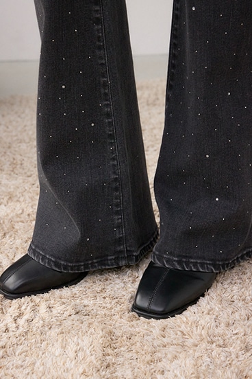 AZUL DENIM ラインストーンフレアデニム 詳細画像