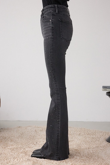 AZUL DENIM ラインストーンフレアデニム 詳細画像