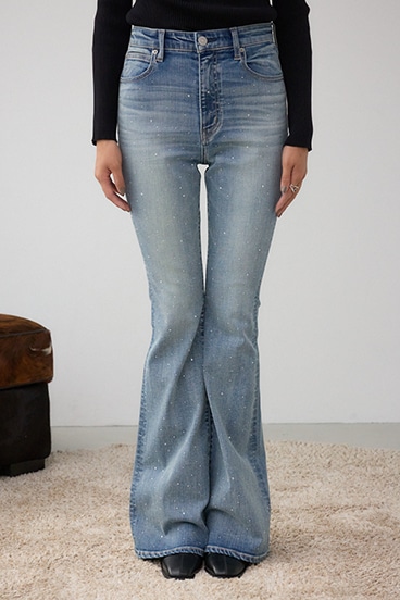 AZUL DENIM ラインストーンフレアデニム 詳細画像