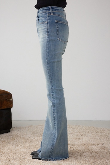 AZUL DENIM ラインストーンフレアデニム 詳細画像